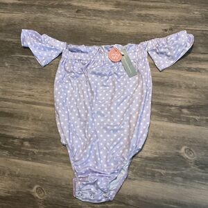 NWT Girls Bailey Blossoms Polka Dot Bodysuit